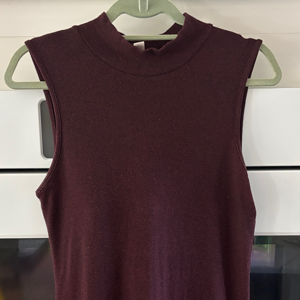 Sleeveless Burgundy dress knit